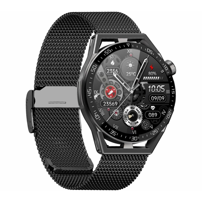 Smartwatch  Rubicon RNCE88-2 Czarny- Czarny Pasek Silikonowy + Czarna Bransoleta
