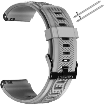 Szary pasek silikonowy 22 mm do Smartwatch Giewont GW430