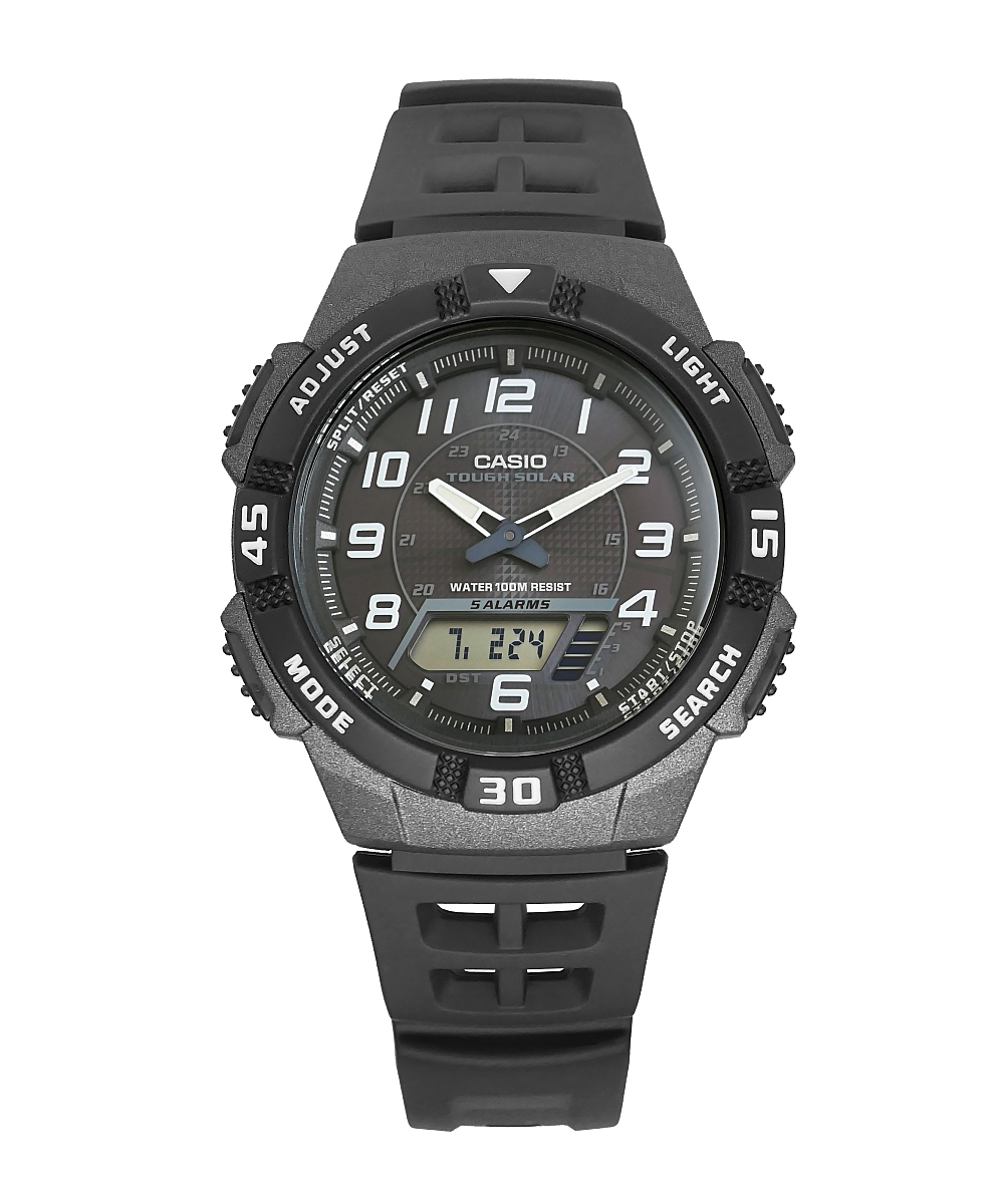 Zegarek męski Casio AQ-S800W-1BVEF na czarnym pasku, czarna tarcza - zdjęcie 6 Zegarek męski Casio AQ-S800W-1BVEF na czarnym pasku, czarna tarcza - zdjęcie 6