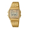 Zegarek uniseks Casio Vintage A158WETG-9AEF na złotej bransolecie, złota tarcza
