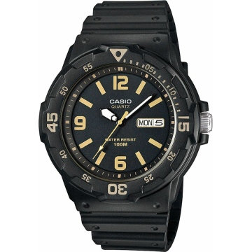 Zegarek męski Casio MRW-200H-1B3VDF na pasku czarnym, czarna tarcza