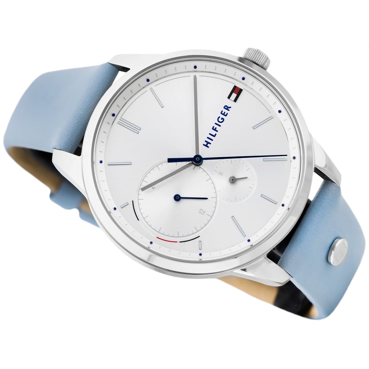 Zegarek damski Tommy Hilfiger BROOKE 1782023 na pasku niebieskim, srebrna tarcza - zdjęcie 2 Zegarek damski Tommy Hilfiger BROOKE 1782023 na pasku niebieskim, srebrna tarcza - zdjęcie 2