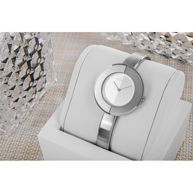 Zegarek damski CALVIN KLEIN Classic 25200022 na bransolecie srebrnej ...