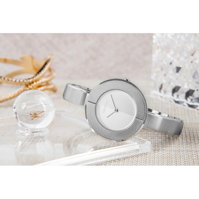 Zegarek damski CALVIN KLEIN Classic 25200022 na bransolecie srebrnej ...
