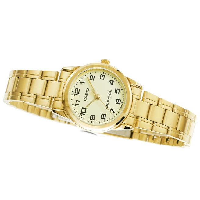 Zegarek Damski Złoty CASIO LTP-V001G-9BUDF