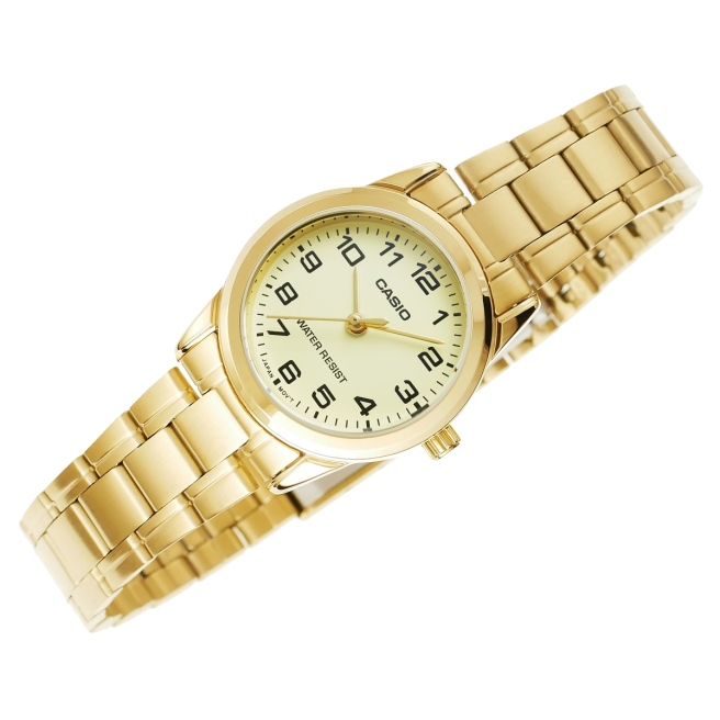 Zegarek Damski Złoty CASIO LTP-V001G-9BUDF