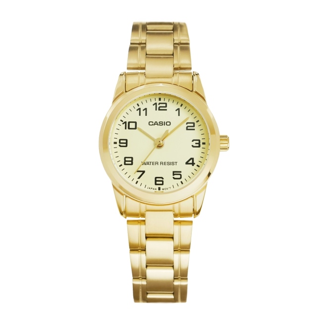 Zegarek Damski Złoty CASIO LTP-V001G-9BUDF