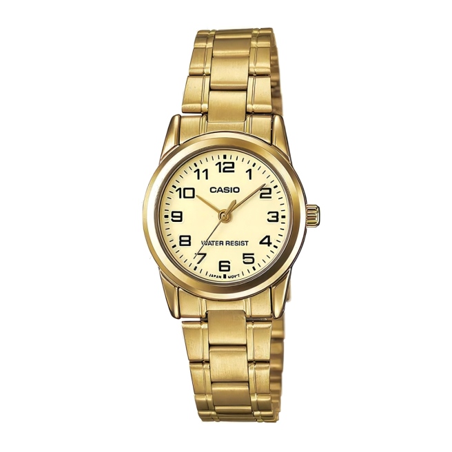 Zegarek Damski Złoty CASIO LTP-V001G-9BUDF