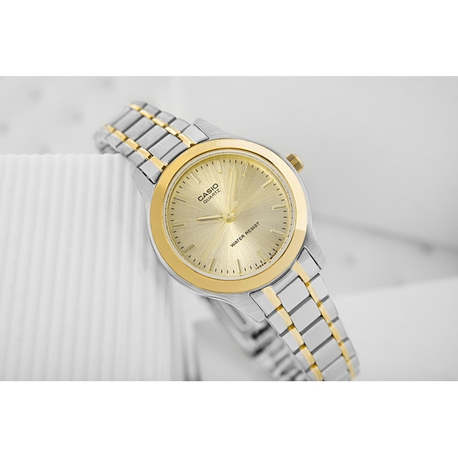 Zegarek Damski CASIO Srebrno-złoty LTP-1128G-9ARDF