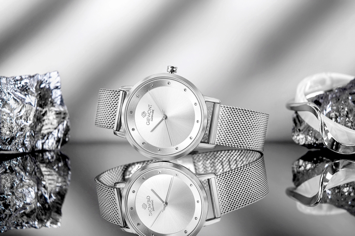 Zegarek damski Giewont Sapphire GW4130-B1 na bransolecie srebrnej, srebrna tarcza - zdjęcie 7 Zegarek damski Giewont Sapphire GW4130-B1 na bransolecie srebrnej, srebrna tarcza - zdjęcie 7