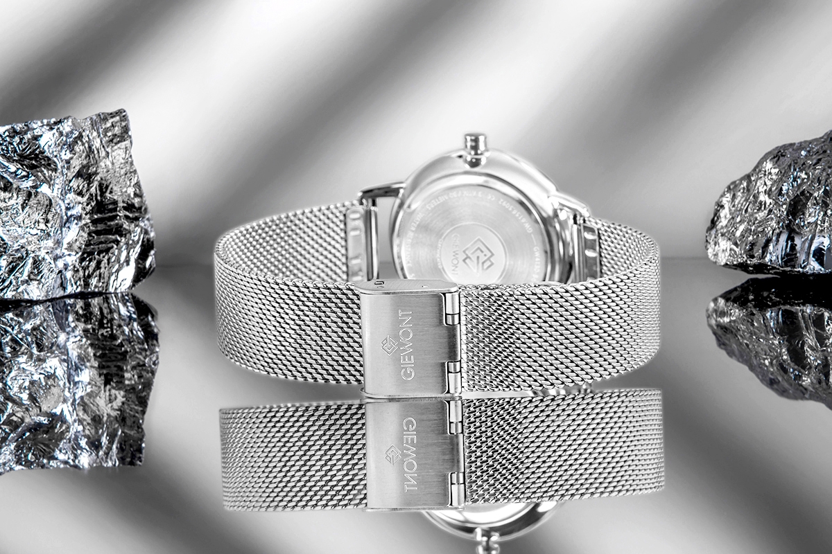 Zegarek damski Giewont Sapphire GW4130-B1 na bransolecie srebrnej, srebrna tarcza - zdjęcie 8 Zegarek damski Giewont Sapphire GW4130-B1 na bransolecie srebrnej, srebrna tarcza - zdjęcie 8