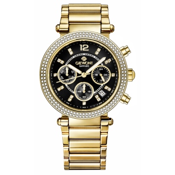 Zegarek Damski Giewont Sapphire Złoto Czarny GW3380-B3