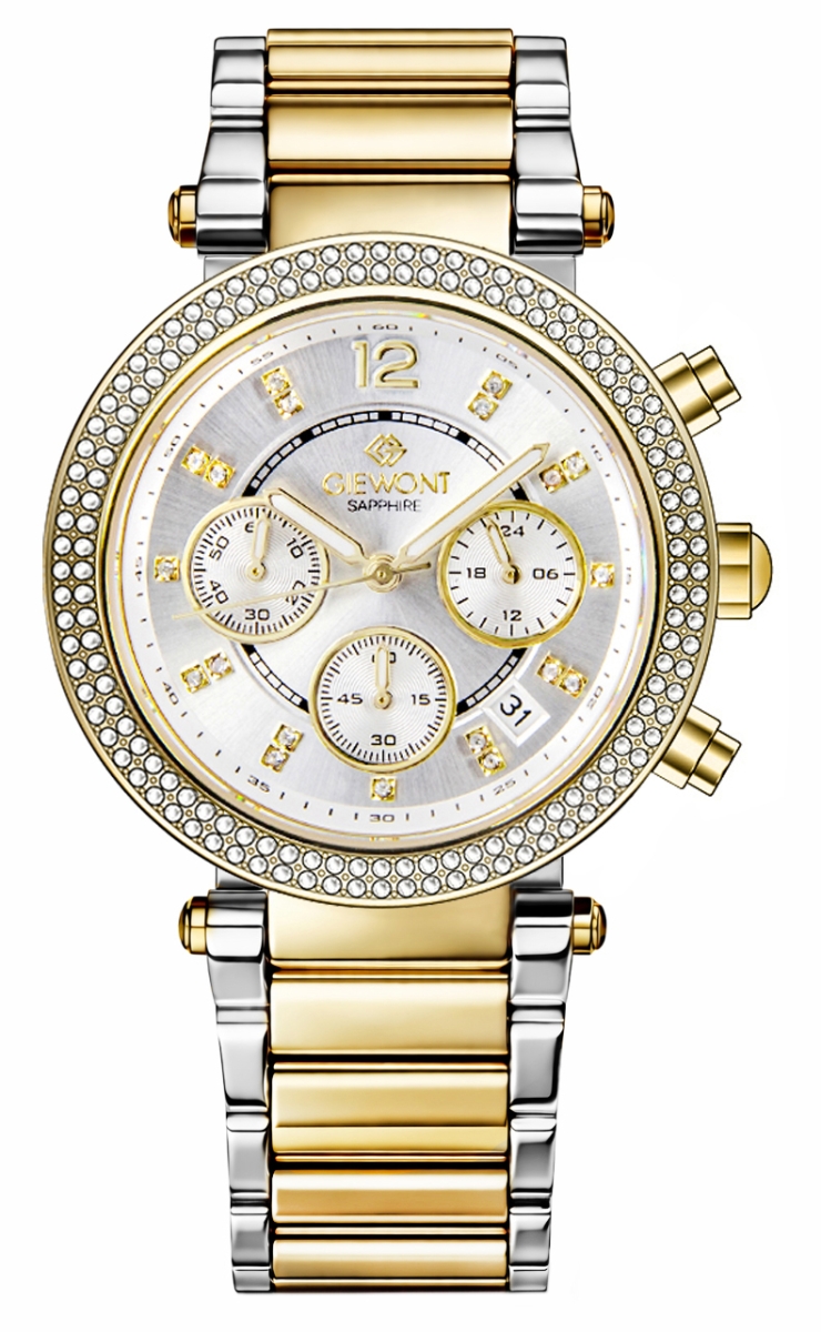 Zegarek Damski Giewont Sapphire Złoto Srebrny GW3380-B4 Zegarek Damski Giewont Sapphire Złoto Srebrny GW3380-B4