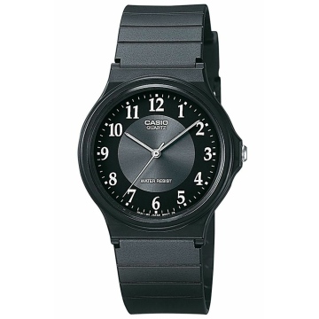 Zegarek uniseks Casio MQ-24-1B3LLEG na pasku czarnym, czarna tarcza