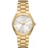 Zegarek damski Michael Kors Lennox MK7391 na bransolecie złotej, srebrna tarcza