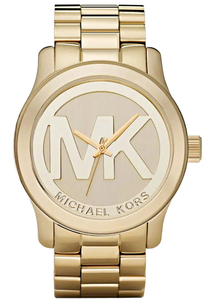Zegarek damski Michael Kors Runway MK5473 na bransolecie złotej, złota tarcza, WR100 Zegarek damski Michael Kors Runway MK5473 na bransolecie złotej, złota tarcza, WR100