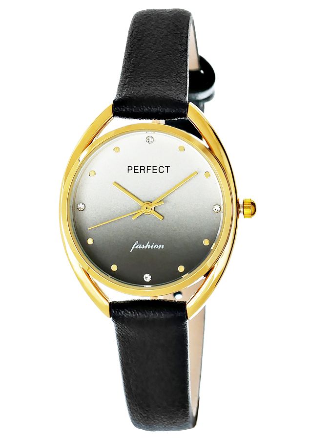 Zegarek damski Perfect E339-4 na pasku czarnym, czarna tarcza Zegarek damski Perfect E339-4 na pasku czarnym, czarna tarcza