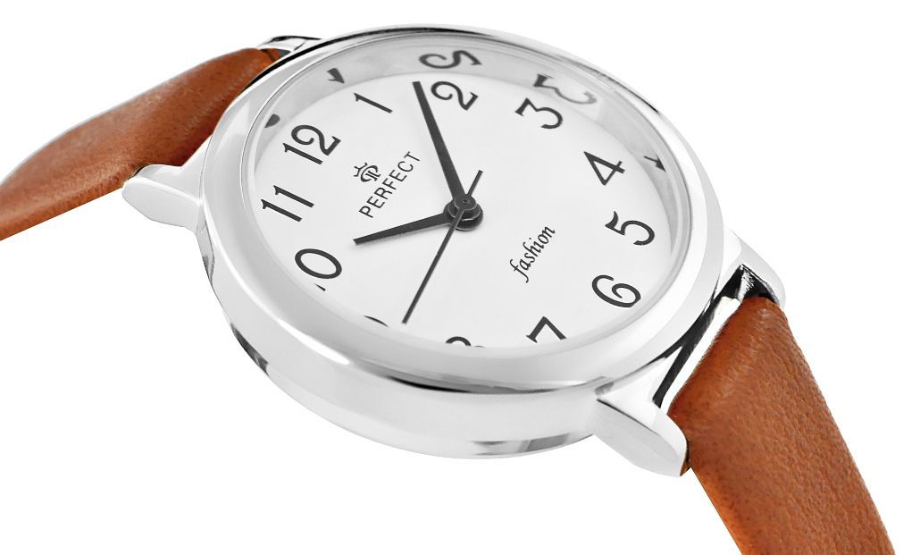 Zegarek damski PERFECT L103-4 na pasku brązowym, biała tarcza - zdjęcie 2 Zegarek damski PERFECT L103-4 na pasku brązowym, biała tarcza - zdjęcie 2