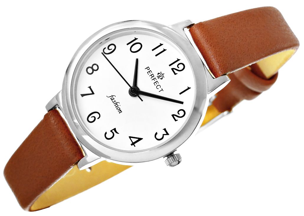 Zegarek damski PERFECT L103-4 na pasku brązowym, biała tarcza - zdjęcie 4 Zegarek damski PERFECT L103-4 na pasku brązowym, biała tarcza - zdjęcie 4