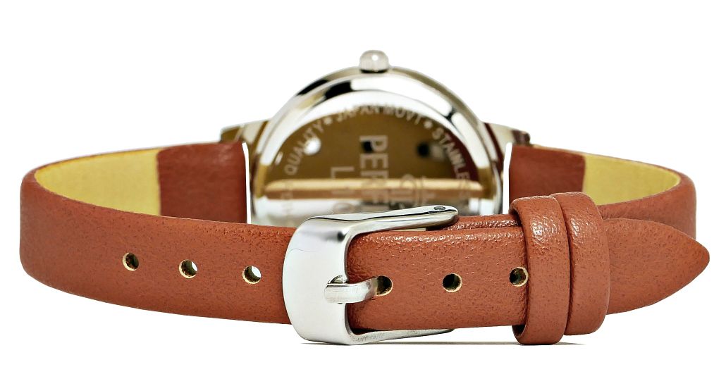 Zegarek damski PERFECT L103-4 na pasku brązowym, biała tarcza - zdjęcie 5 Zegarek damski PERFECT L103-4 na pasku brązowym, biała tarcza - zdjęcie 5