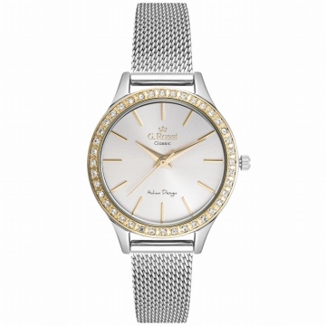 Zegarek Damski Srebrny Cyrkonie G.Rossi C10482B2-3C2