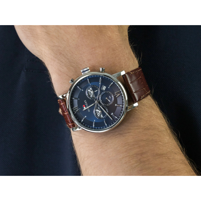 Zegarek Męski Brązowy pasek Tommy Hilfiger EVAN 1710393