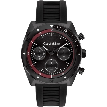 Zegarek męski Calvin Klein CK Flex 25200467 na pasku czarnym, czarna tarcza