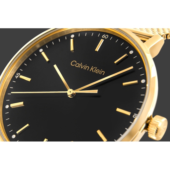 Zegarek męski CALVIN KLEIN Modern Mesh 25200049 na bransolecie złotej ...