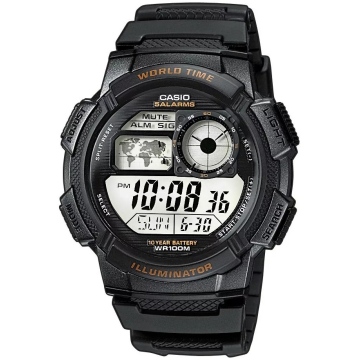 Zegarek męski Casio AE-1000W-1AVEF na pasku czarnym, czarny wyświetlacz