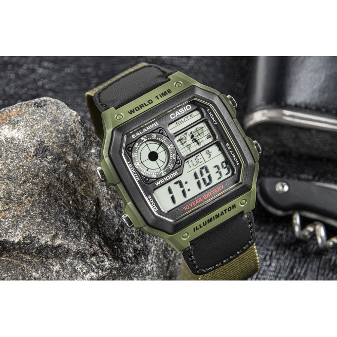 Zegarek Męski CASIO AE-1200WHB-3BVDF + BOX