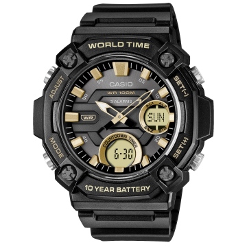 Zegarek męski Casio AEQ-120W-9AVDF na pasku czarnym