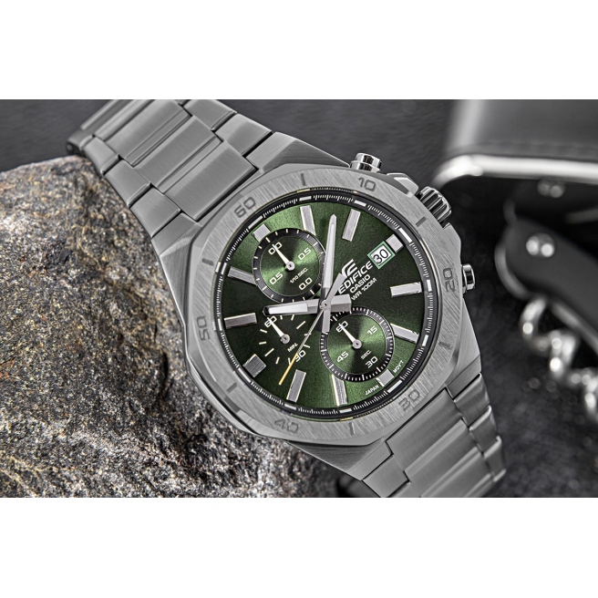 Zegarek Męski Zielona tarcza CASIO EDIFICE EFV-640DC-3AVUEF + BOX