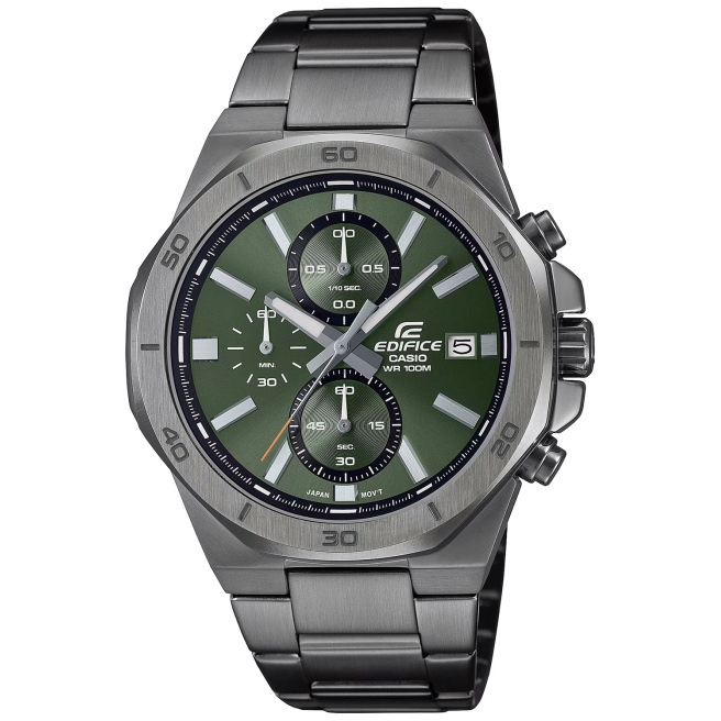 Zegarek Męski Zielona tarcza CASIO EDIFICE EFV-640DC-3AVUEF + BOX