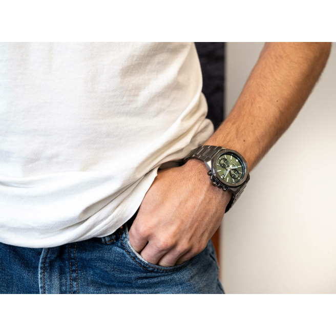 Zegarek Męski Zielona tarcza CASIO EDIFICE EFV-640DC-3AVUEF + BOX