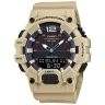 Zegarek męski Casio HDC-700-3A3VDF na beżowym pasku, czarna tarcza
