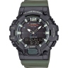 Zegarek męski Casio HDC-700-3AVDF na zielonym pasku, czarna tarcza