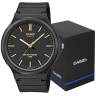 Zegarek męski Casio MW-240-1E2VEF na czarnym pasku, czarna tarcza