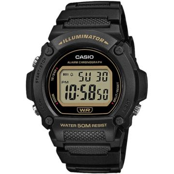 Zegarek męski Casio W-219H-1A2VEF na pasku czarnym, czarny wyświetlacz