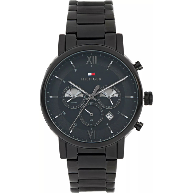 Zegarek Męski Czarna brasnoleta Tommy Hilfiger EVAN 1710410
