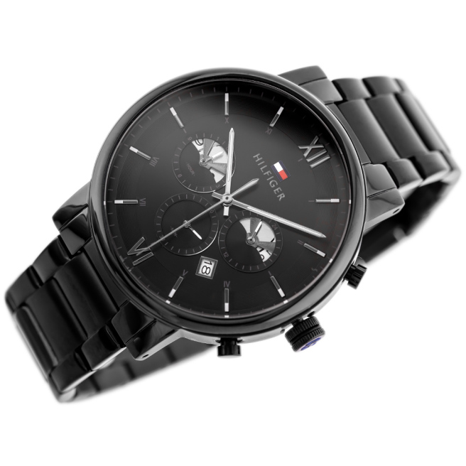 Zegarek Męski Czarna brasnoleta Tommy Hilfiger EVAN 1710410