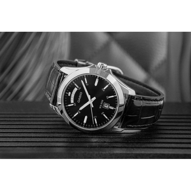Zegarek Męski Czarny CASIO MTP-1370L-1AVDF