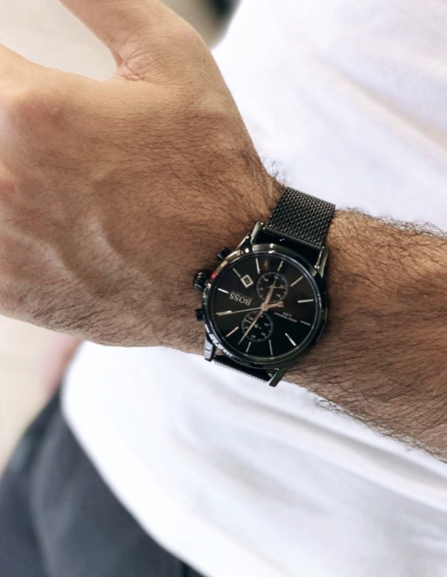 Zegarek Męski Czarny Hugo Boss Integrity 1513813 Zegarek Męski Czarny Hugo Boss Integrity 1513813