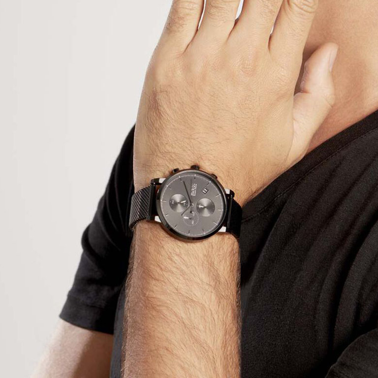 Zegarek Męski Czarny Hugo Boss Integrity 1513813 Zegarek Męski Czarny Hugo Boss Integrity 1513813