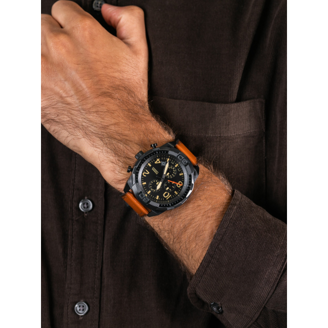 Zegarek Męski Fossil na brązowym pasku BRONSON FS5714