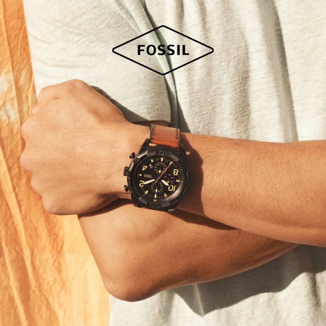 Zegarek Męski Fossil na brązowym pasku BRONSON FS5714