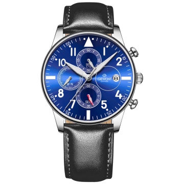 Zegarek Męski Giewont Chronograph Sapphire Czarno Niebieski GW5630-A3
