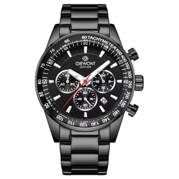 Zegarek Męski Giewont Chronograph Sapphire Czarny GW9140-B2