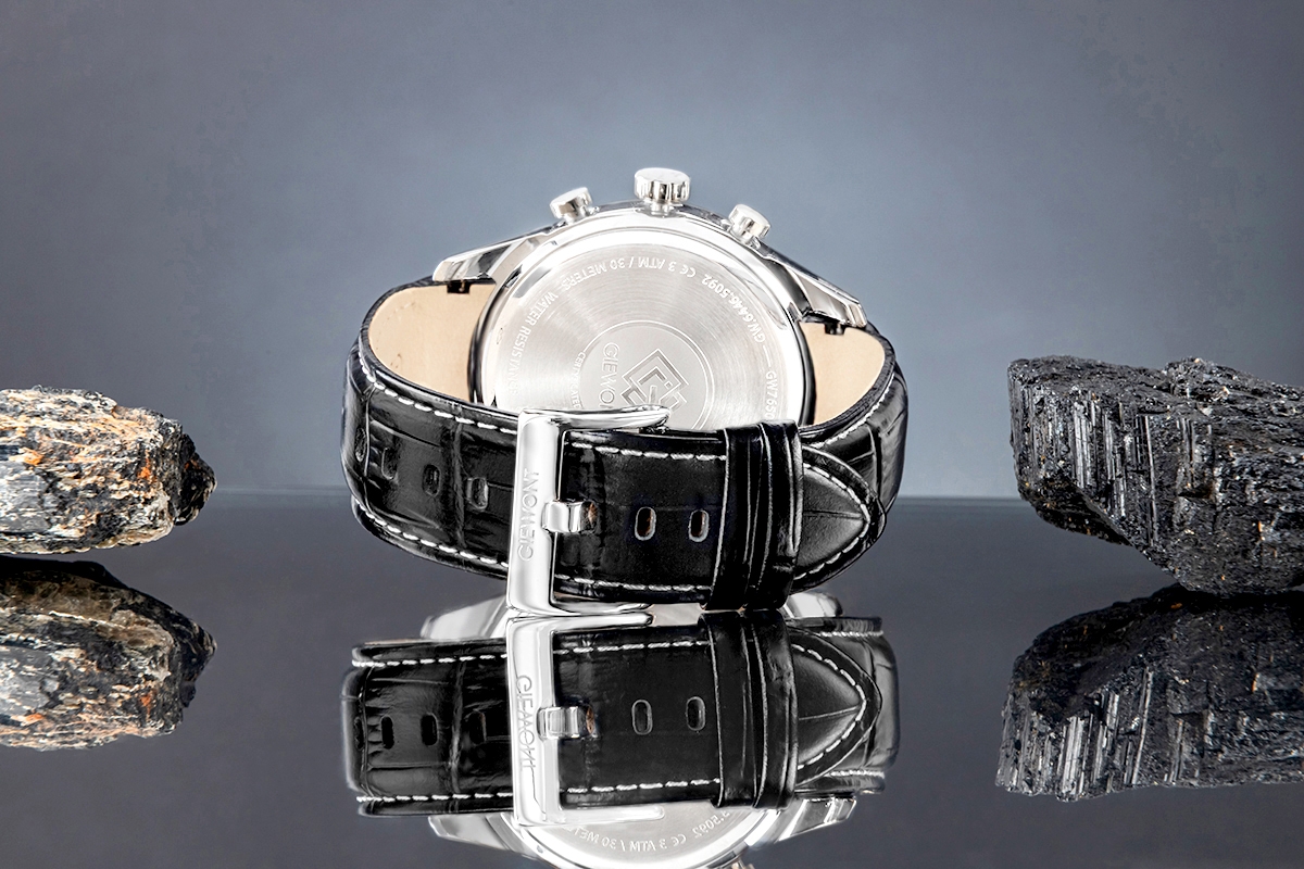 Zegarek męski Giewont GW7650-A2 Chronograph Sapphire na pasku czarnym, czarna tarcza - zdjęcie 7 Zegarek męski Giewont GW7650-A2 Chronograph Sapphire na pasku czarnym, czarna tarcza - zdjęcie 7