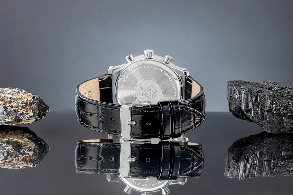 Zegarek męski Giewont GW6260-A4 Chronograph Sapphire na pasku czarnym, niebieska tarcza - zdjęcie 7 Zegarek męski Giewont GW6260-A4 Chronograph Sapphire na pasku czarnym, niebieska tarcza - zdjęcie 7