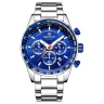 Zegarek męski Giewont GW9140-B3 Chronograph Sapphire na bransolecie srebrnej, niebieska tarcza